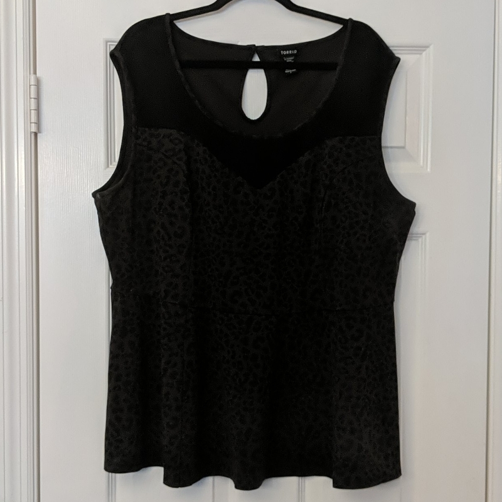 TORRID Animal Print Peplum Top